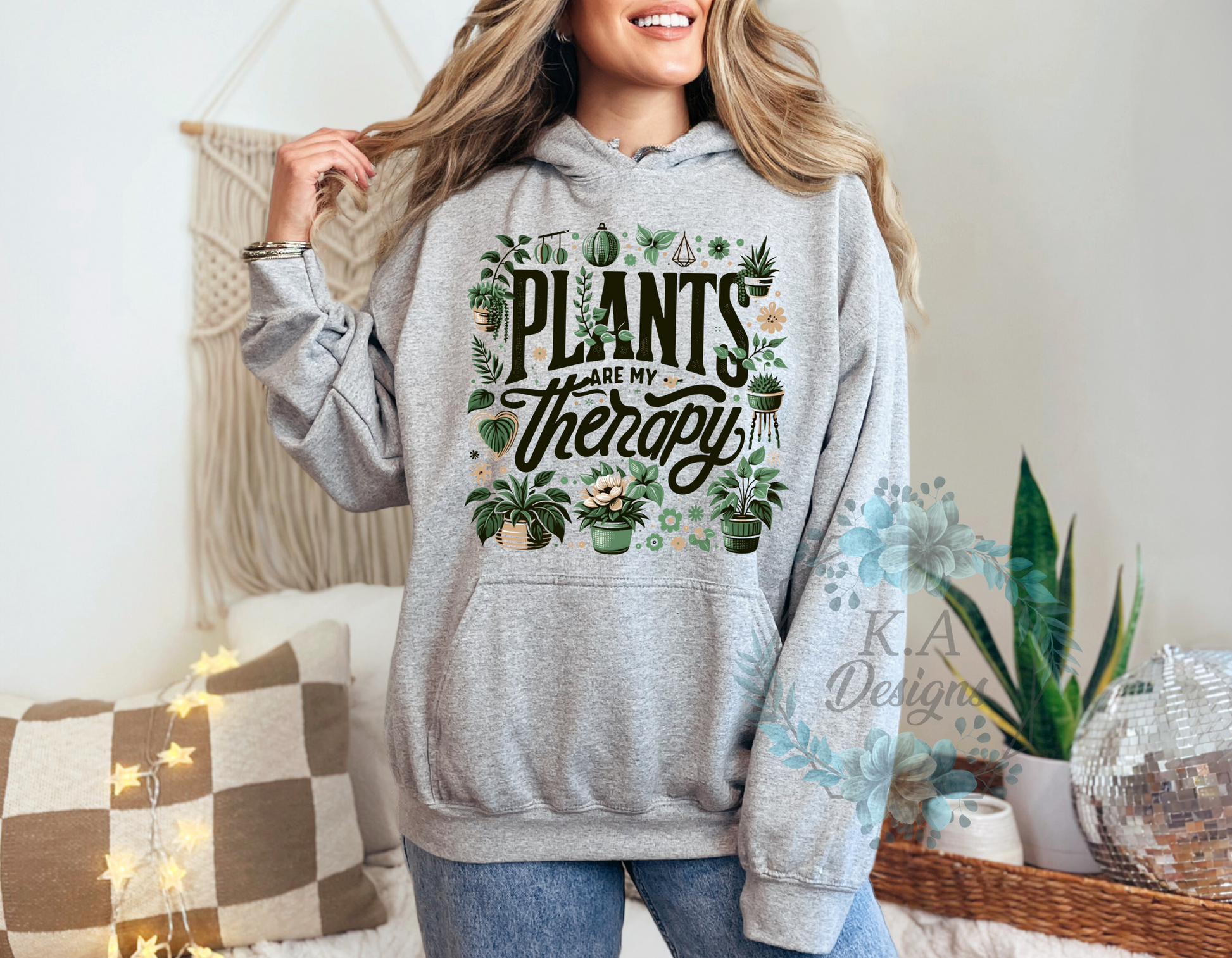 Plants Are My Therapy Hoodie