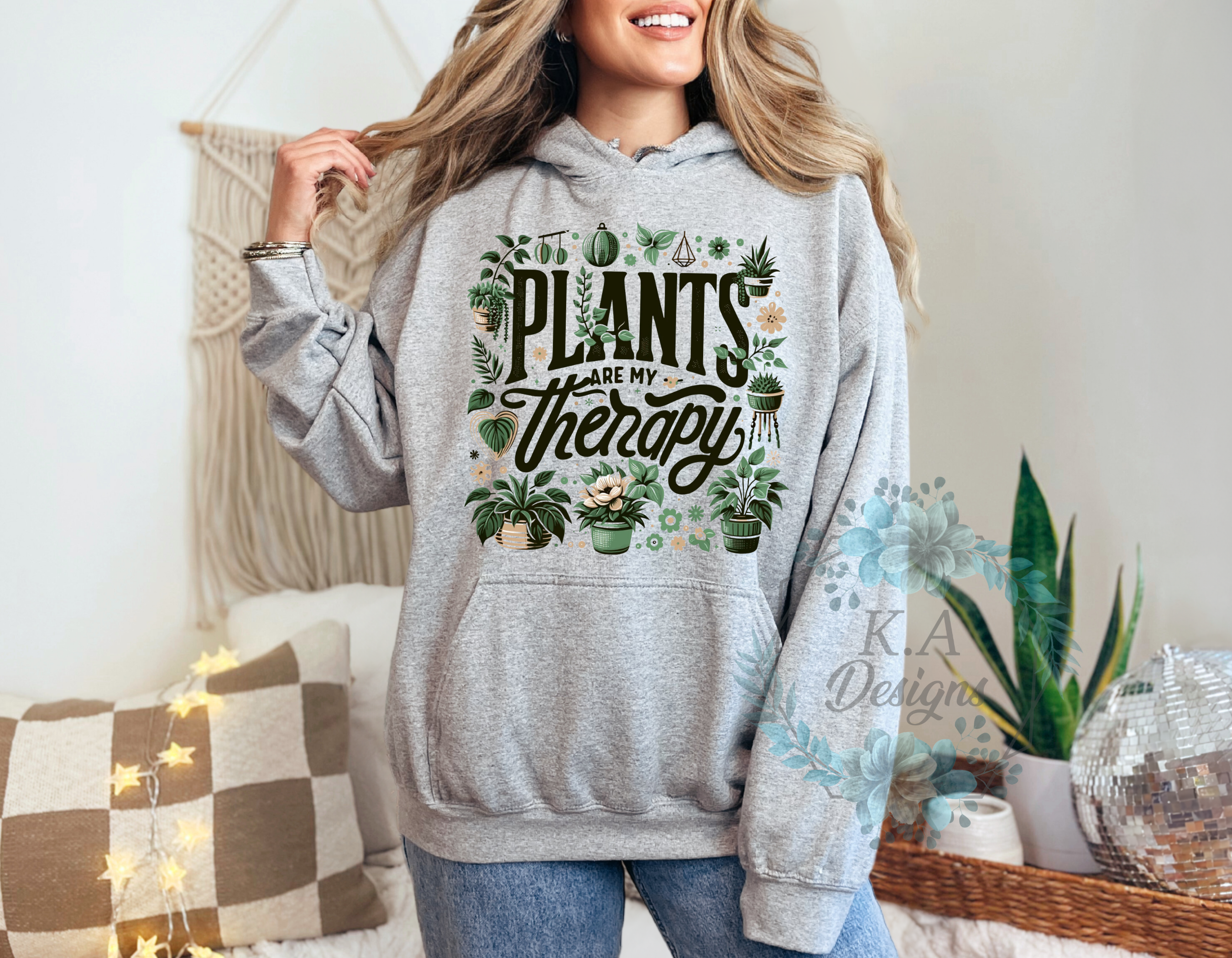 Plants Are My Therapy Hoodie