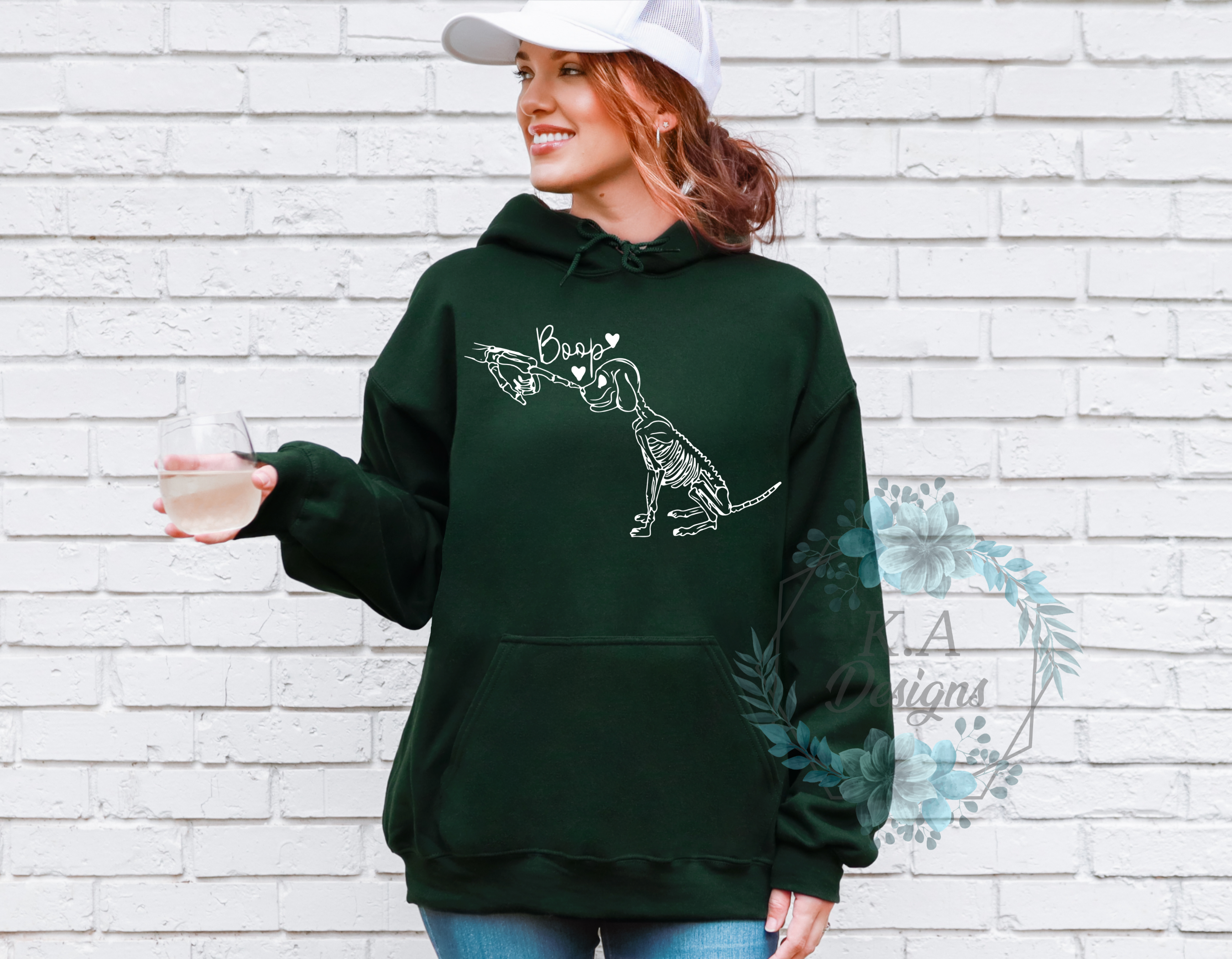 Skeleton Dog Boop Hoodie
