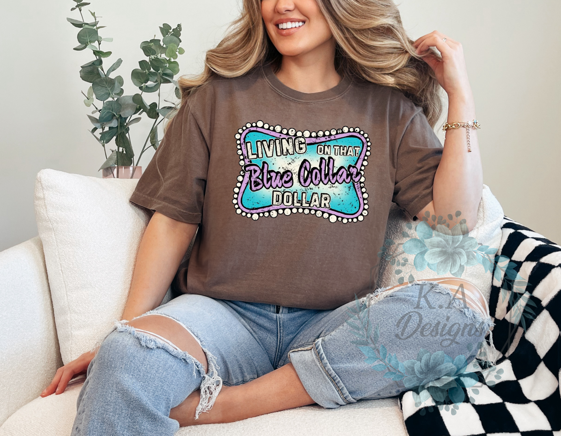 Living On That Blue Collar Dollar T-Shirt