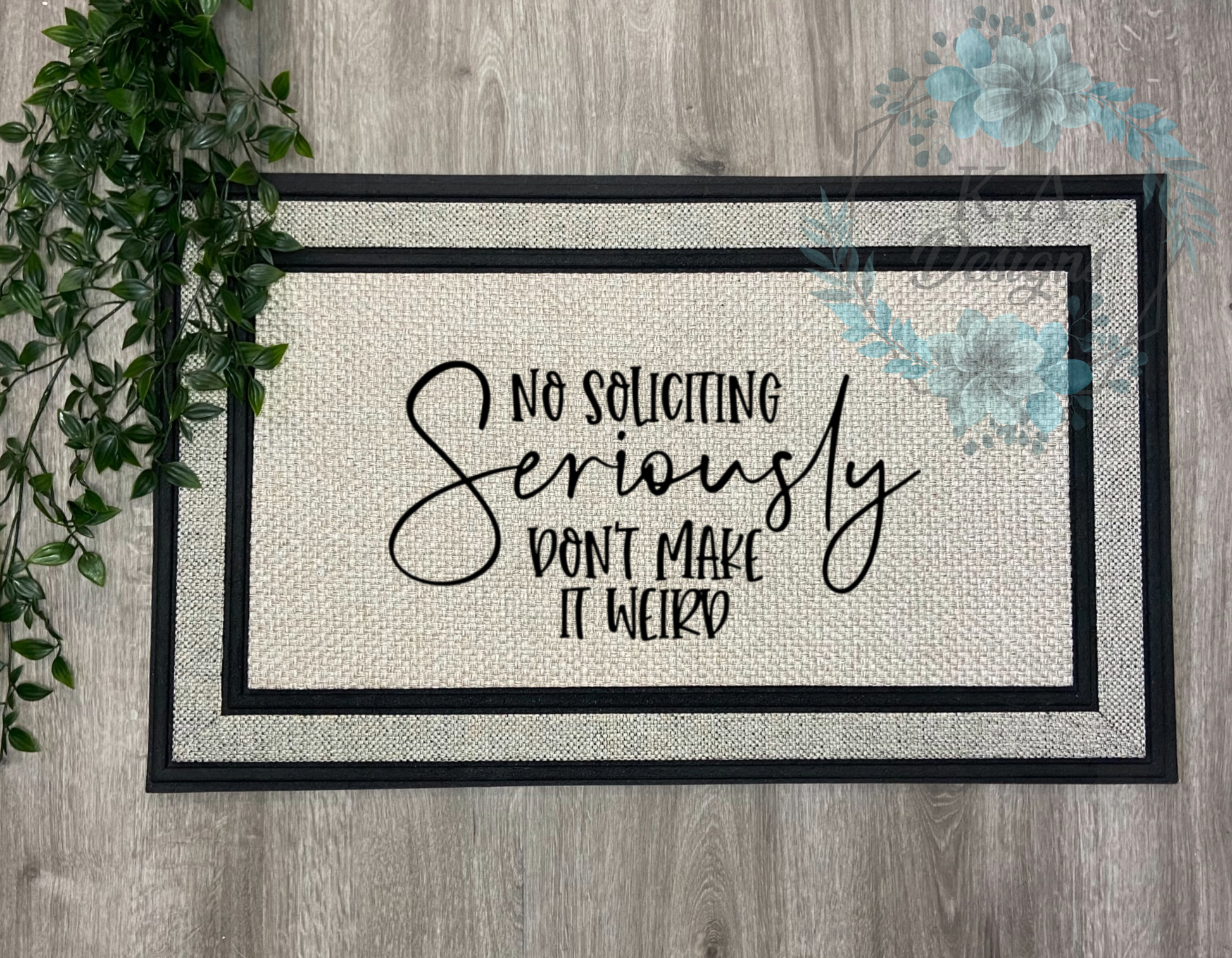 No Soliciting Doormat