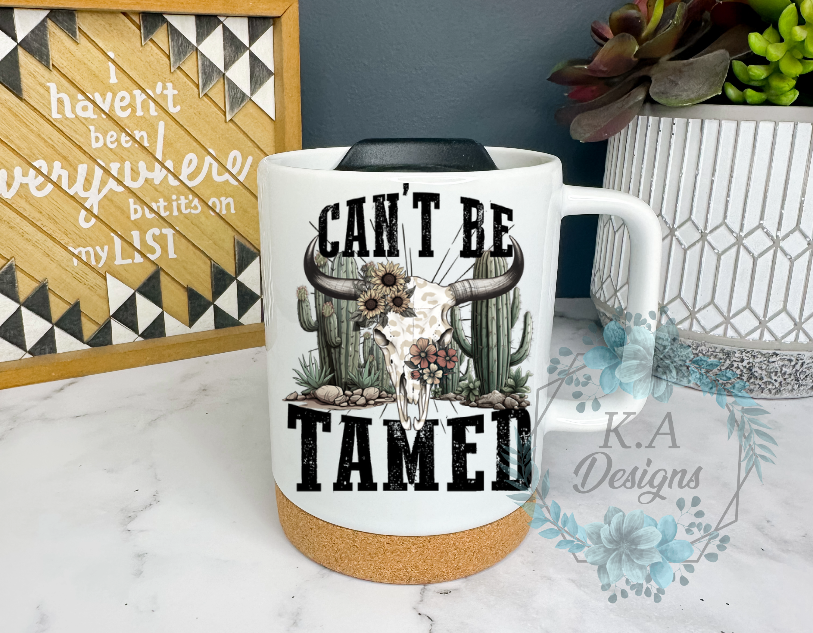Can't Be Tamed Cork Bottom Mug
