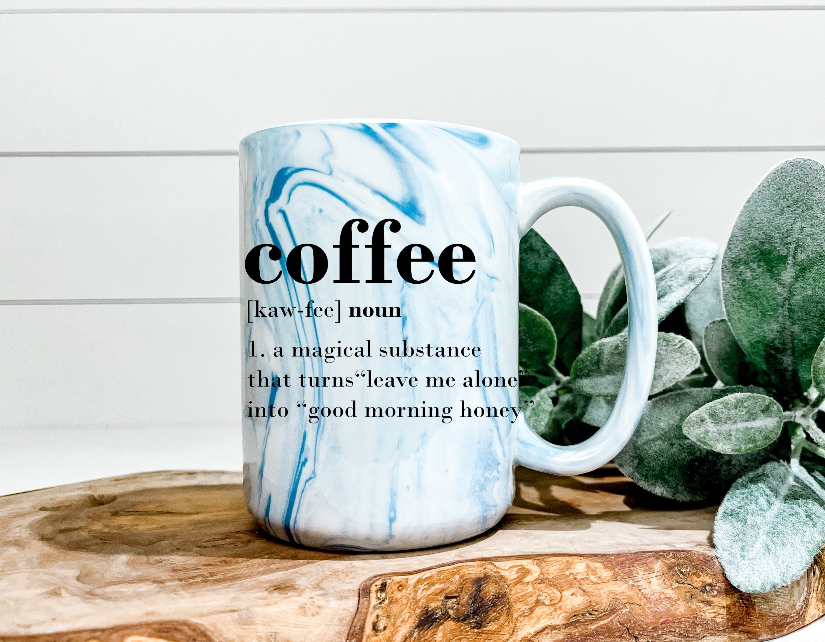 Coffee Noun Marble Mug