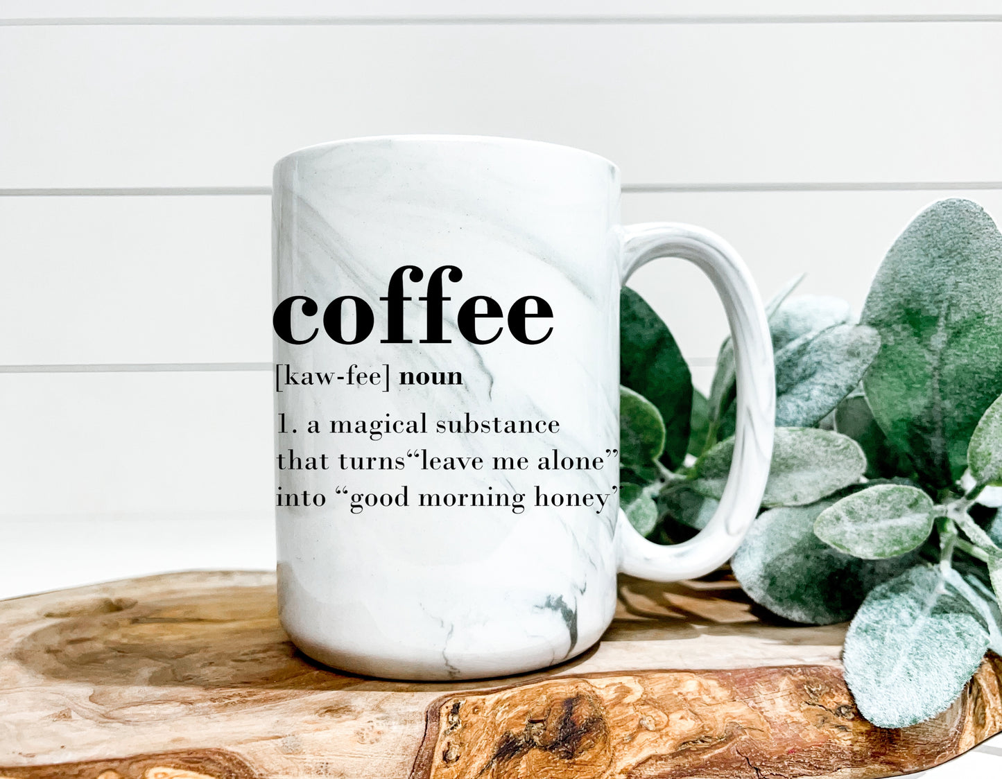 Coffee Noun Marble Mug