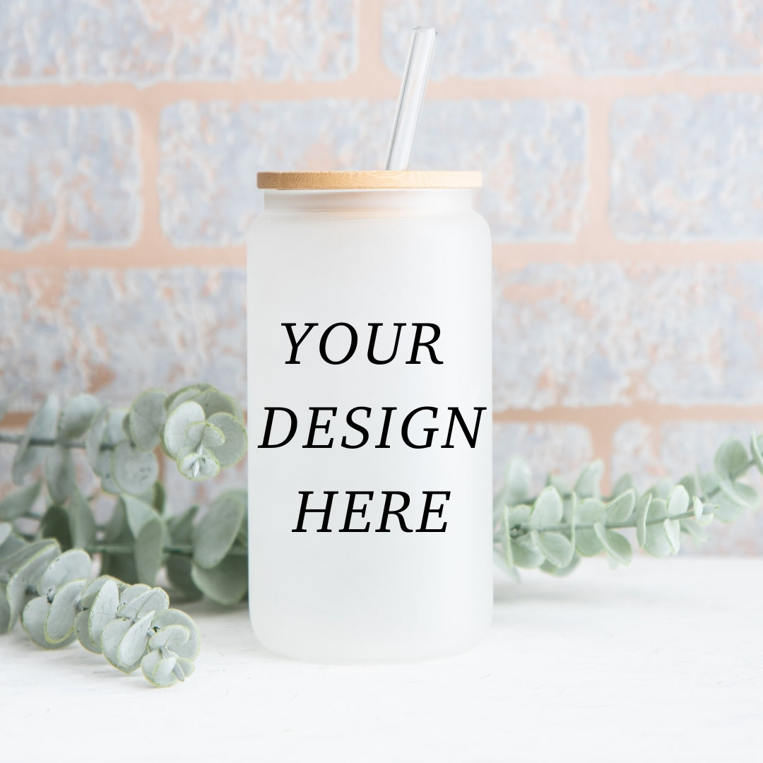 Custom Frosted Glass Can