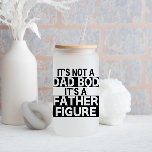 Father Figure Frosted Glass Can