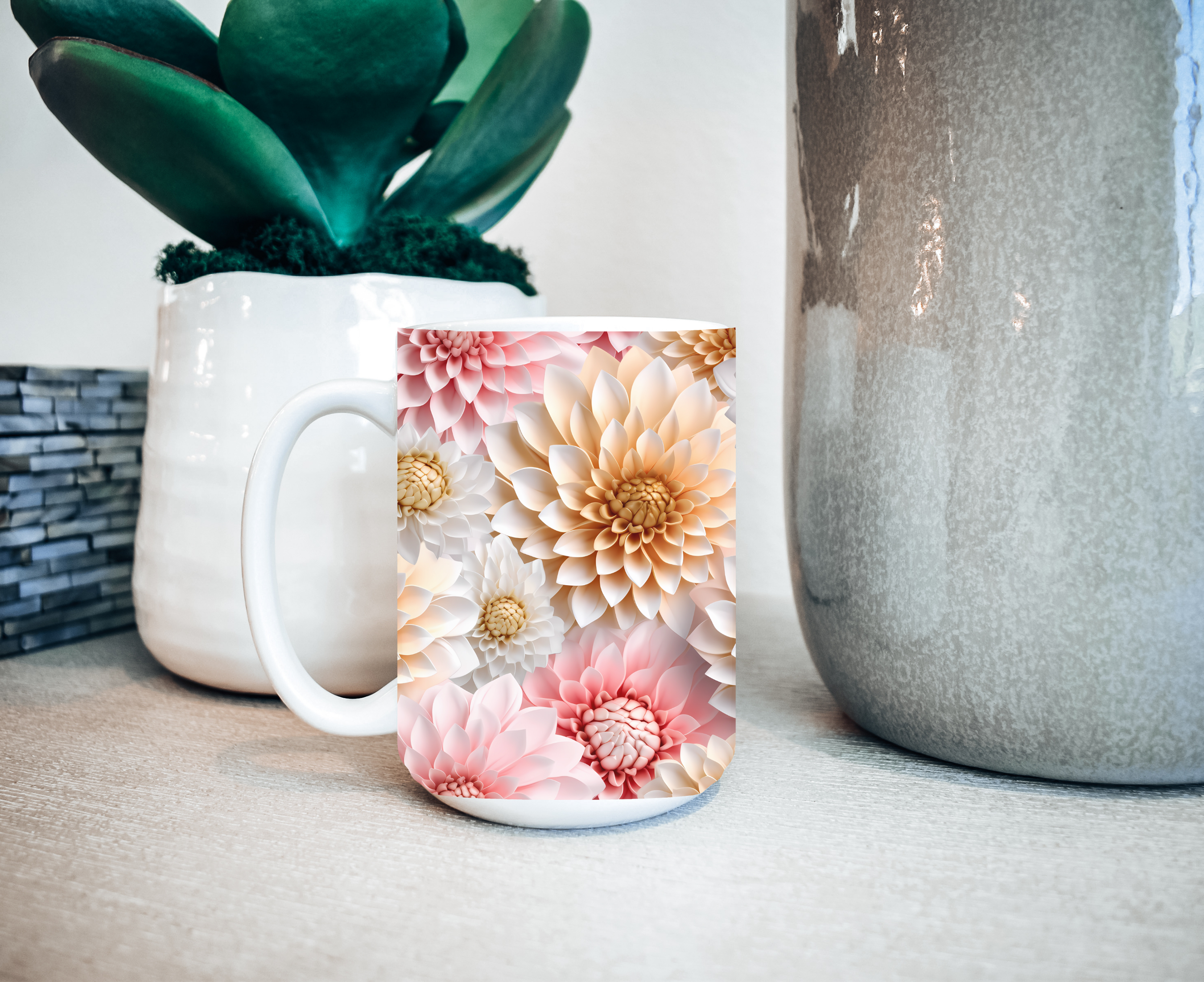 3D Dahlia Mug