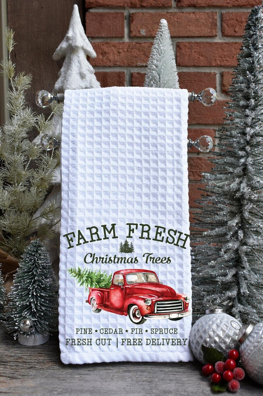 Farm Fresh Christmas Tree Tea Towel