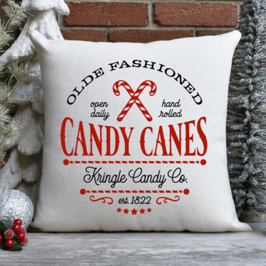 Candy Cane Pillow Cover