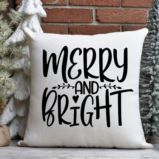 Merry And Bright Pillow Cover