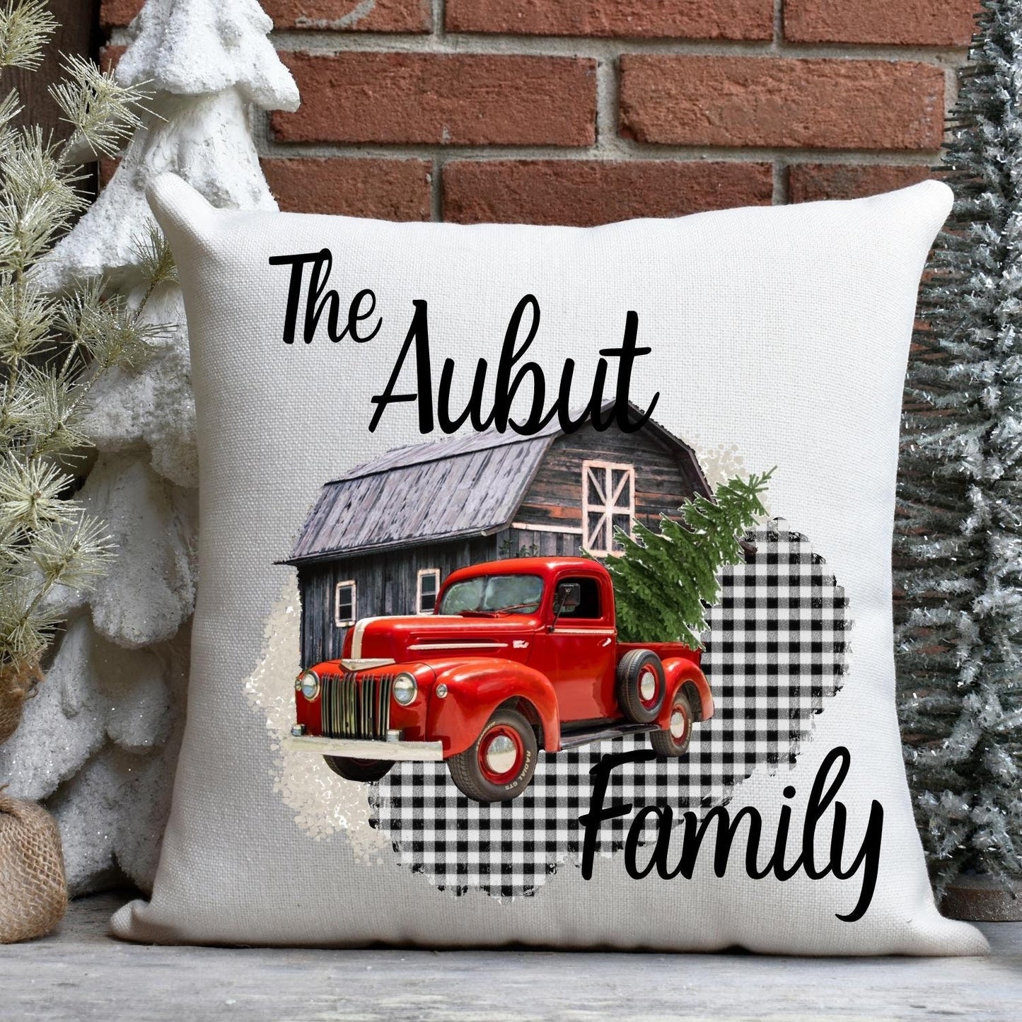 Personalized Family Christmas Pillow Cover