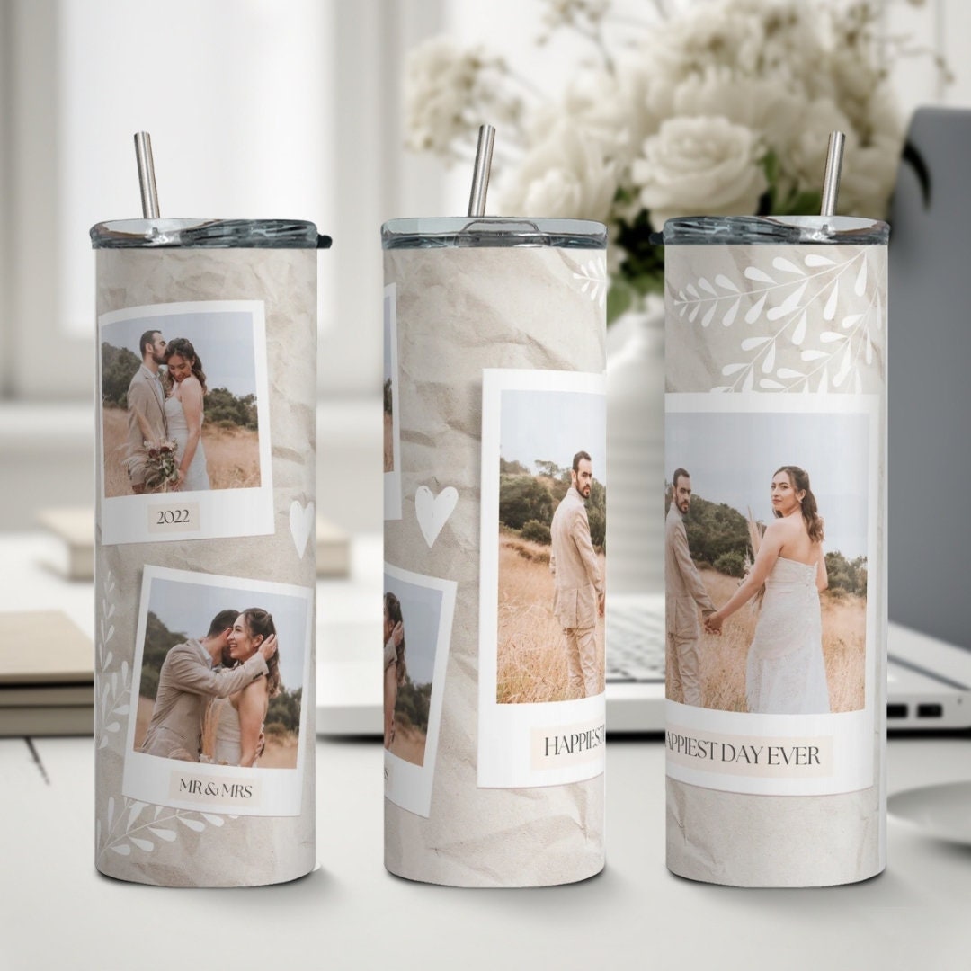 Custom Wedding Photo Tumbler