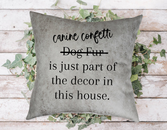 Canine Confetti Pillow Cover