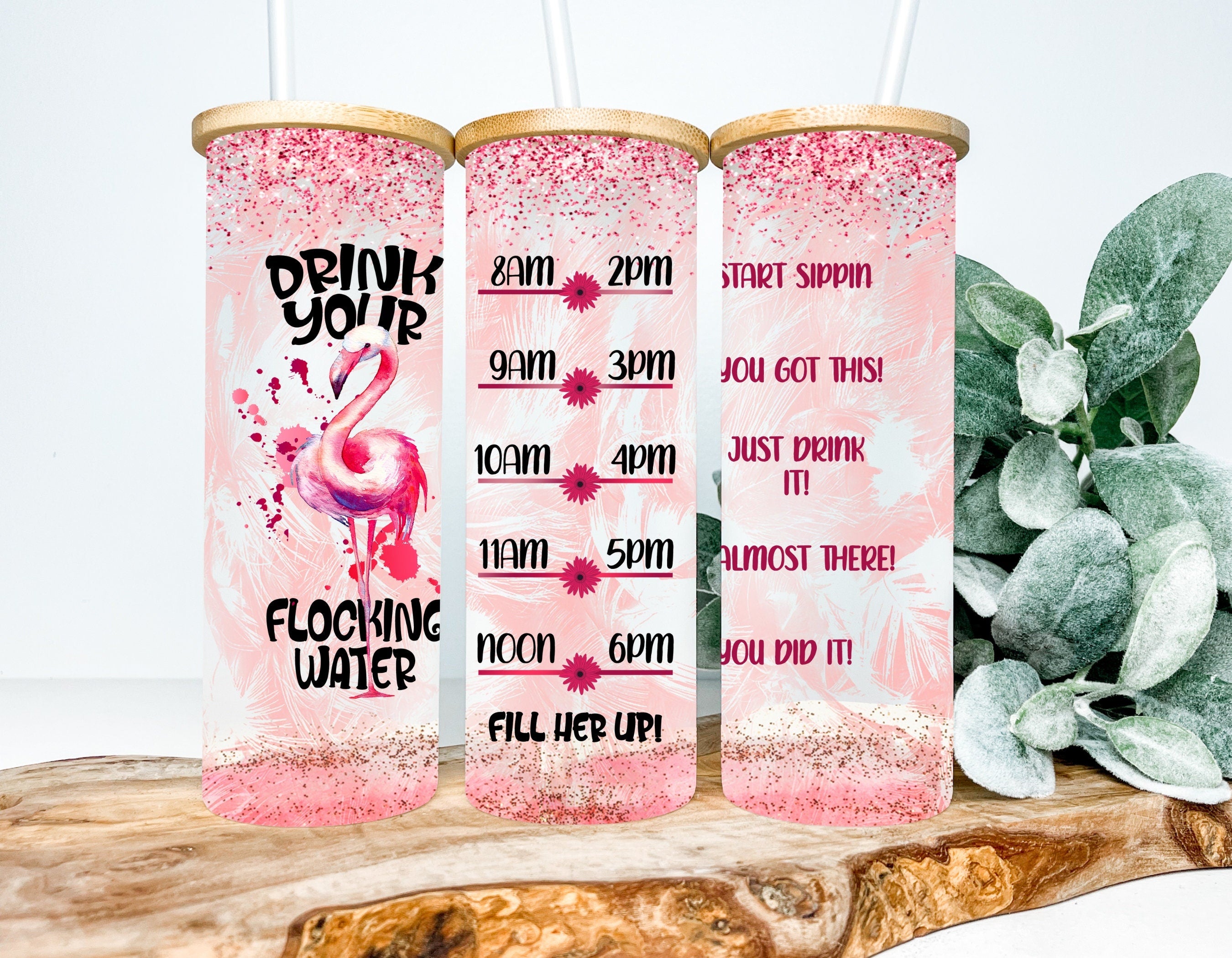 Drink Your Flocking Water Glass Tumbler