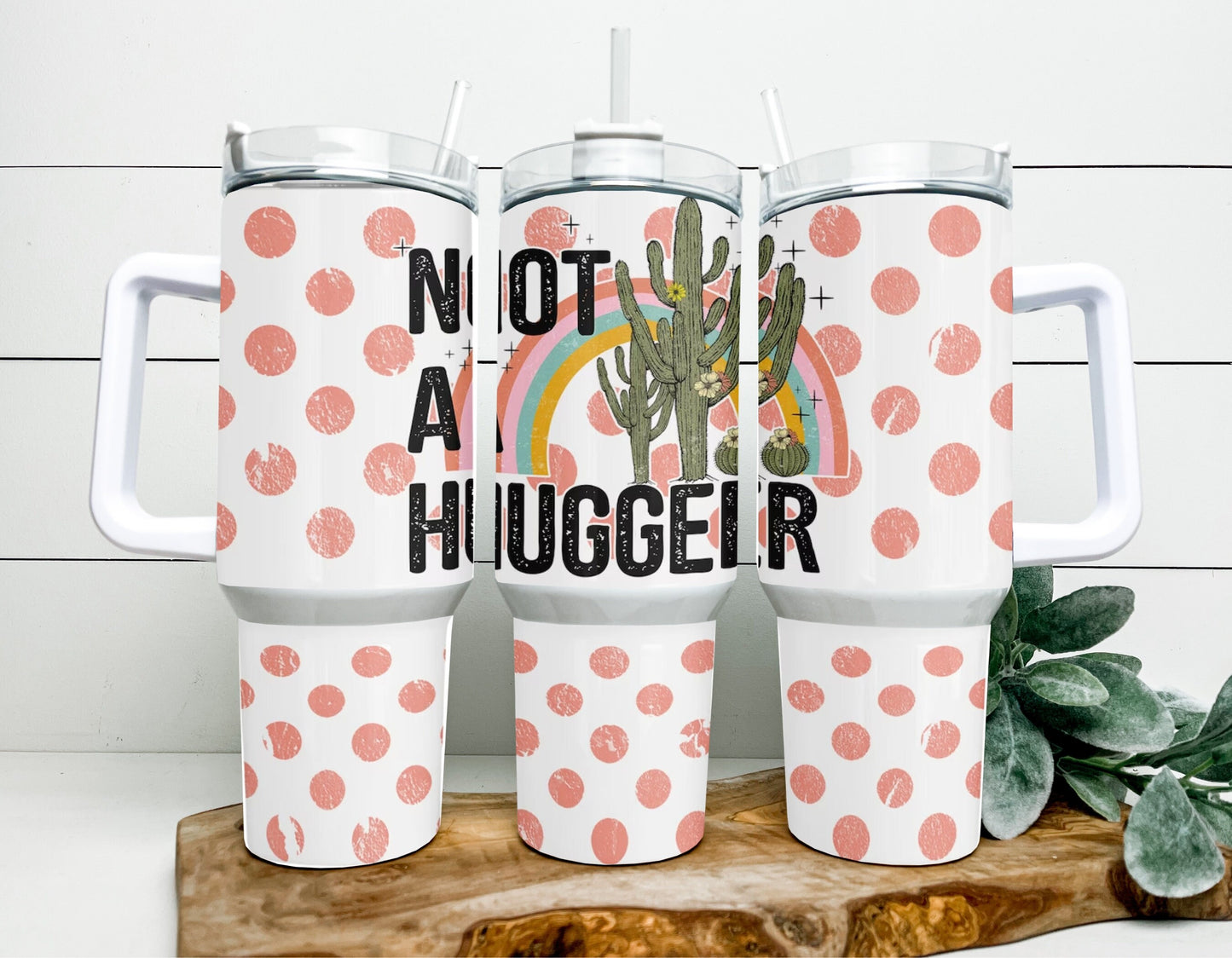 Not A Hugger Cactus 40oz Tumbler